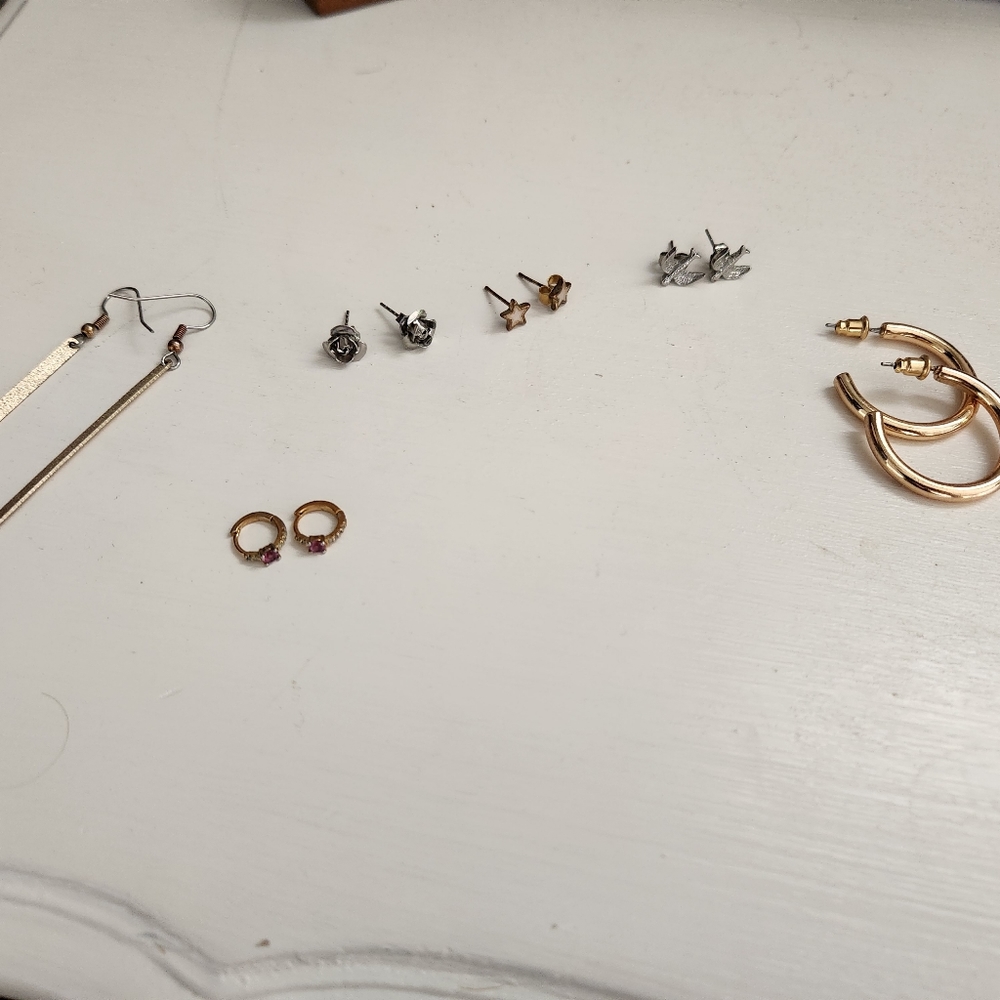assortment of earrings